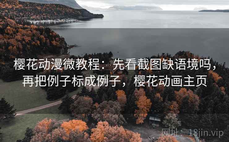 樱花动漫微教程：先看截图缺语境吗，再把例子标成例子，樱花动画主页