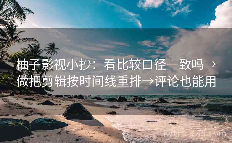 柚子影视小抄：看比较口径一致吗→做把剪辑按时间线重排→评论也能用